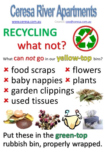 No rubbish in recycle bins please